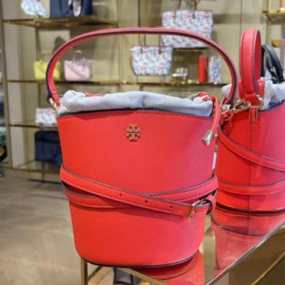 Tory Burch | Bags | Nwt Tory Burch Emerson Mini Bucket Bag Orange 
